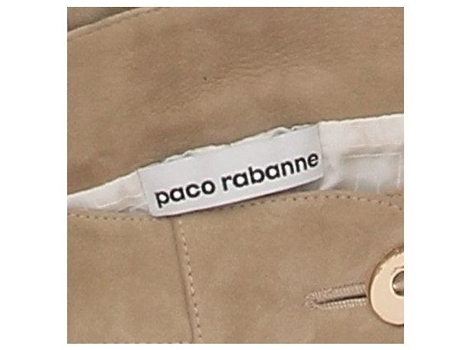 Falda Paco Rabanne de ante beige - vista 5