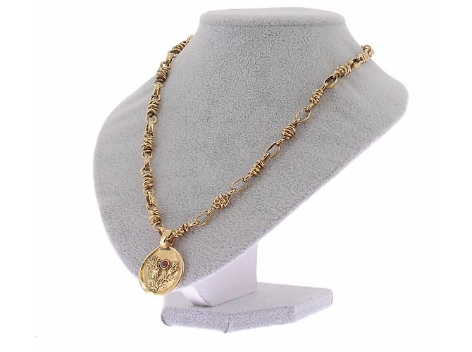 Goossens Collana a maglie dorate con pendente D'oro - vista 5