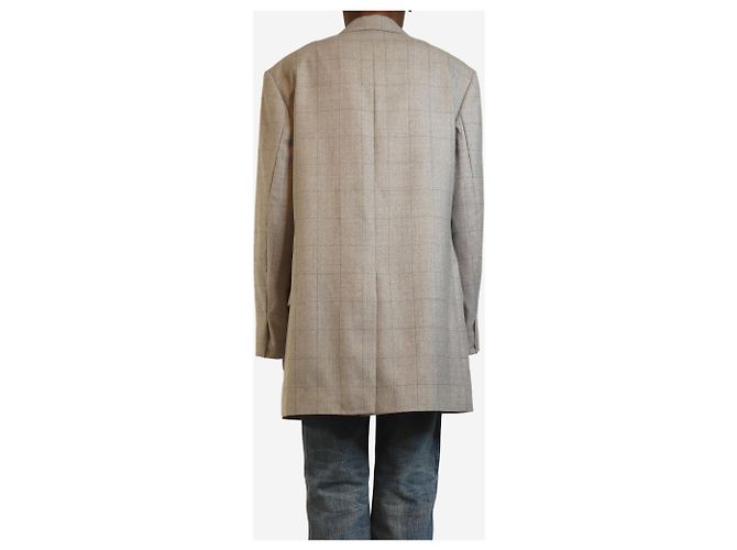 Dries Van Noten Grey wool check blazer - size S - view 2