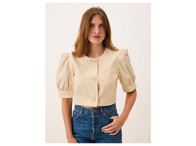 Rouje Chaqueta Maya Ecru de Algodón - vista 6