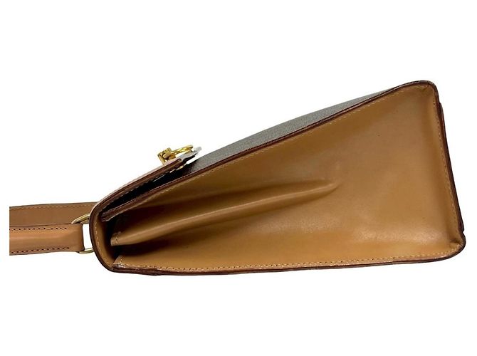 Céline Vintage Macadam Muster Logo Handtasche von CELINE Braun - Ansicht 5