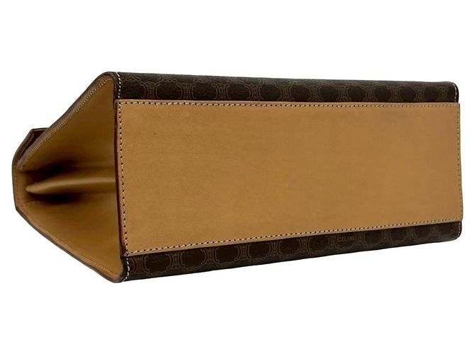 Céline Vintage Macadam Muster Logo Handtasche von CELINE Braun - Ansicht 7