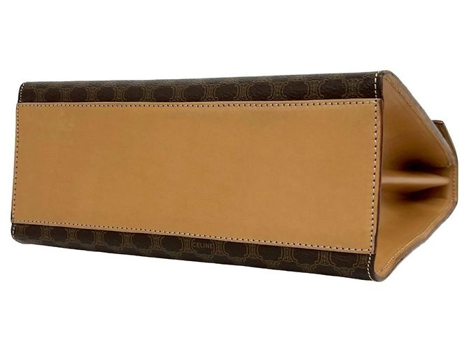 Céline Vintage Macadam Muster Logo Handtasche von CELINE Braun - Ansicht 8