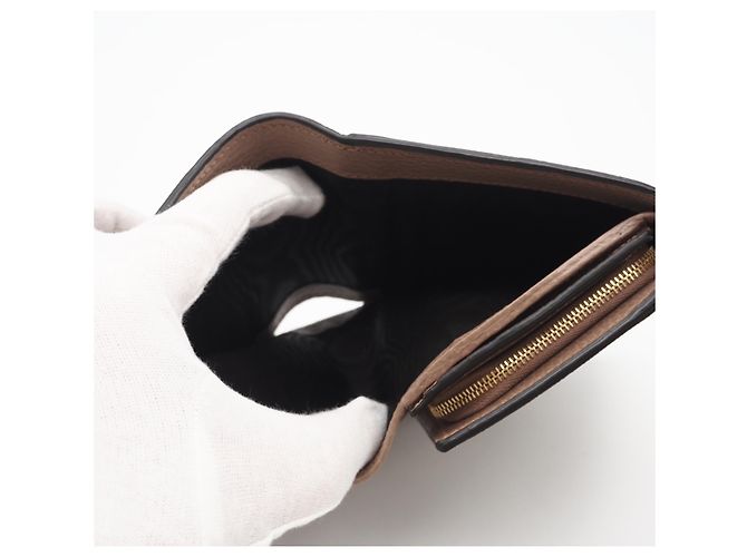 Gucci GG Supreme Double G Bicolor Medium Wallet Braun Beige - Ansicht 12