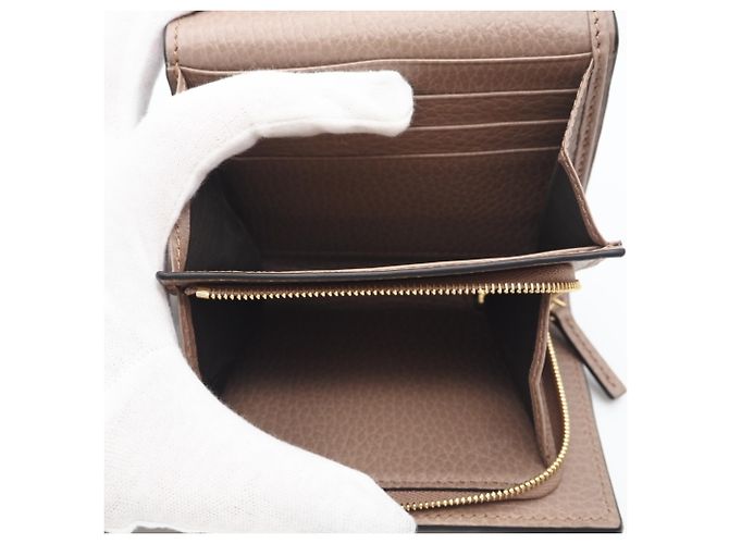 Gucci GG Supreme Double G Bicolor Medium Wallet Braun Beige - Ansicht 13