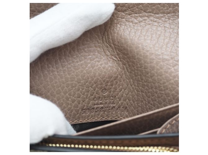 Gucci GG Supreme Double G Bicolor Medium Wallet Braun Beige - Ansicht 14