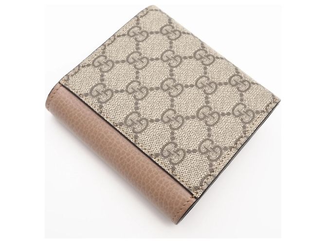 Gucci GG Supreme Double G Bicolor Medium Wallet Braun Beige - Ansicht 2