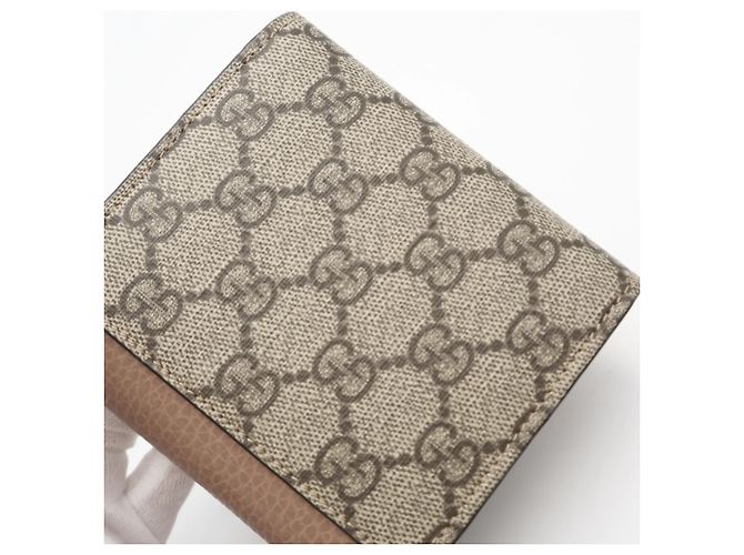 Gucci GG Supreme Double G Bicolor Medium Wallet Braun Beige - Ansicht 3