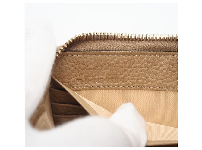 Portafoglio rotondo con zip Valentino Rockstud Beige - vista 12