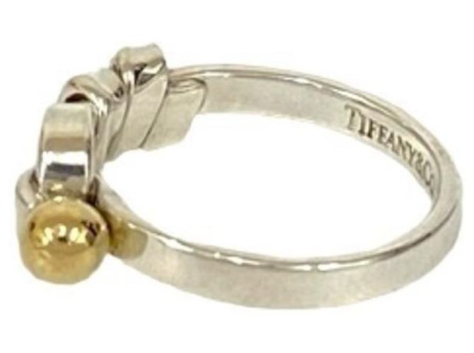 Flachdrahtbandring von Tiffany & Co. Silber Golden - Ansicht 4