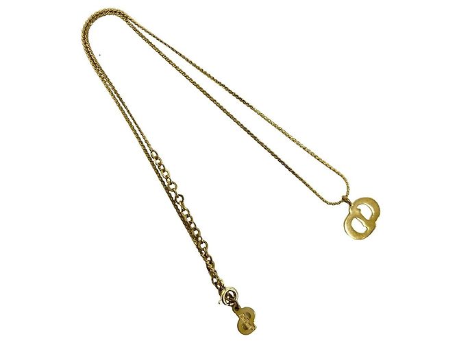 Collana Pendente in Strass Placcata Oro Christian Dior D'oro - vista 5