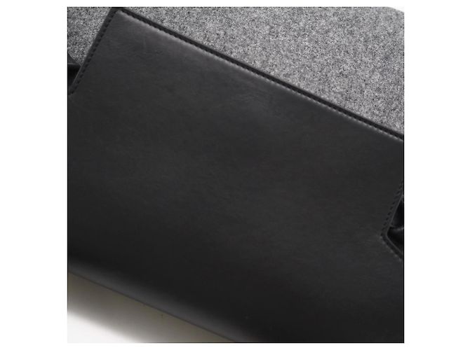 Belt Bag Céline Borsa a Cintura in Pelle Feltro CELINE Micro - Borsa a Mano 2 in 1 Marrone Nero - vista 5