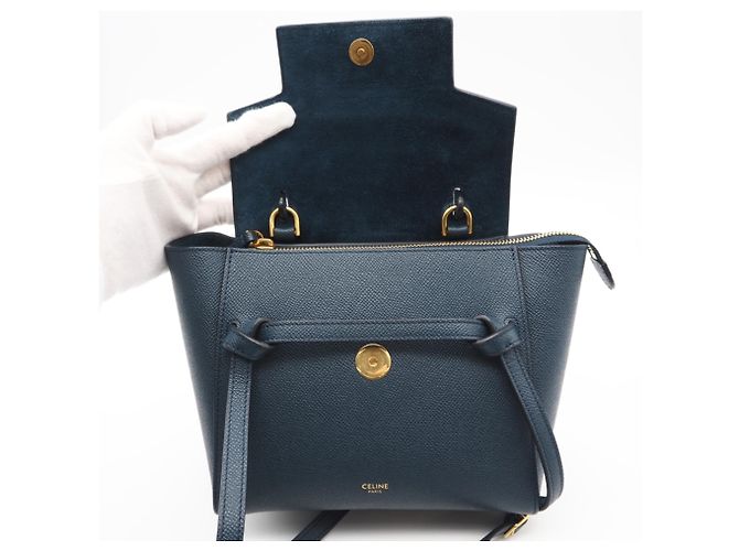 Belt Bag Borsa Nano Belt Céline Verde Scuro Pelle - vista 11