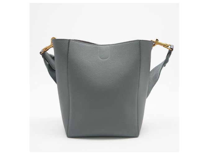 Céline Borsa a spalla Sangle in pelle di vitello Celine Blu - vista 2