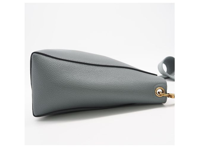 Céline Borsa a spalla Sangle in pelle di vitello Celine Blu - vista 5