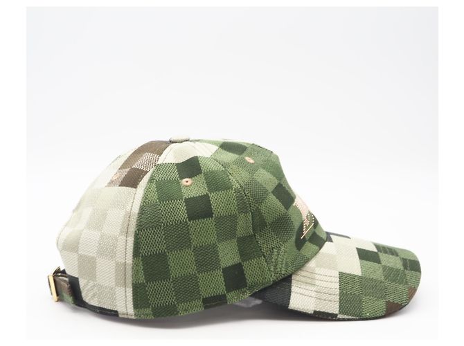 Cappellino da baseball Damouflage in cotone Louis Vuitton Verde - vista 4