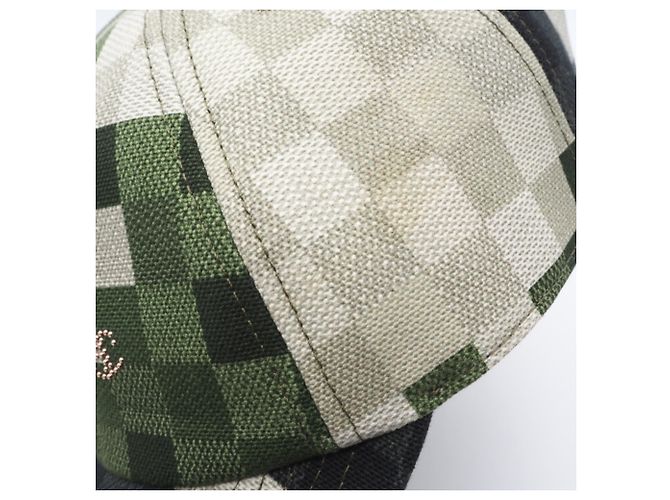 Cappellino da baseball Damouflage in cotone Louis Vuitton Verde - vista 8