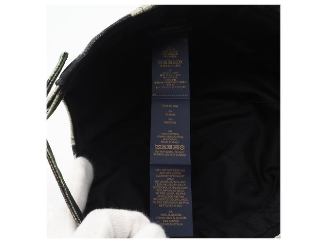 Cappellino da baseball Damouflage in cotone Louis Vuitton Verde - vista 9