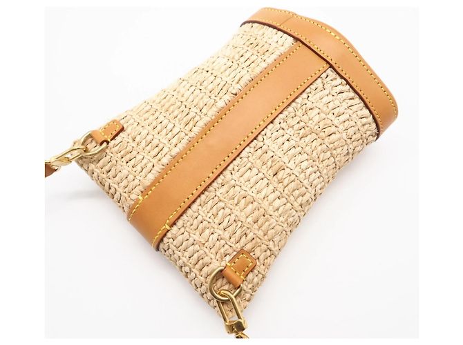 Pochette Envelope in Tela Louis Vuitton Marrone Beige - vista 2