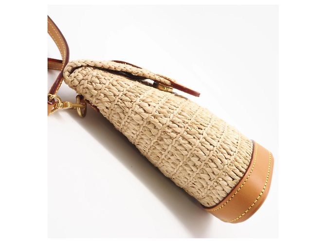 Pochette Envelope in Tela Louis Vuitton Marrone Beige - vista 4