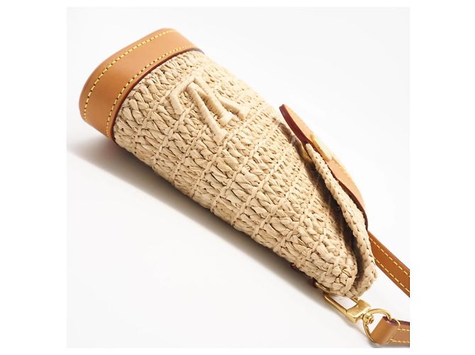 Pochette Envelope in Tela Louis Vuitton Marrone Beige - vista 5