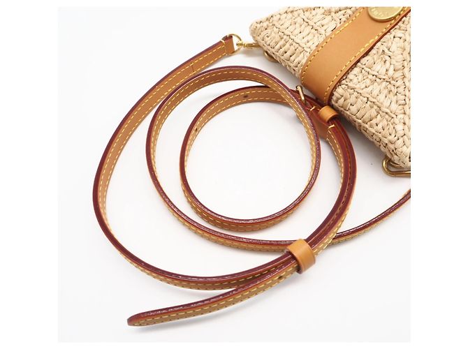 Pochette Envelope in Tela Louis Vuitton Marrone Beige - vista 8