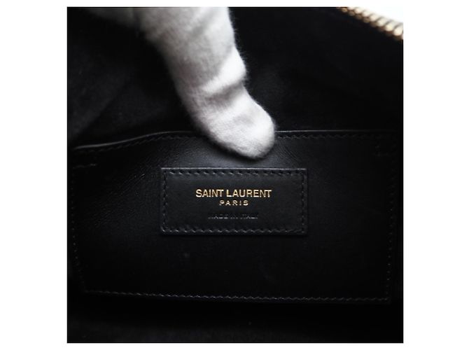 Borsa a mano Baby Duffle Saint Laurent Nero Rosso - vista 10