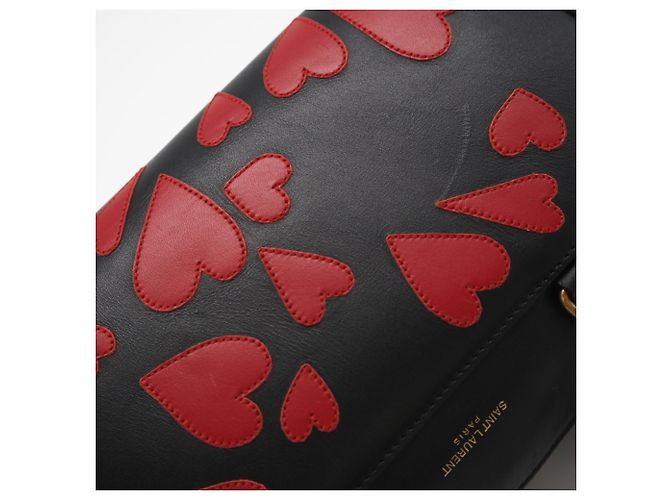 Borsa a mano Baby Duffle Saint Laurent Nero Rosso - vista 3
