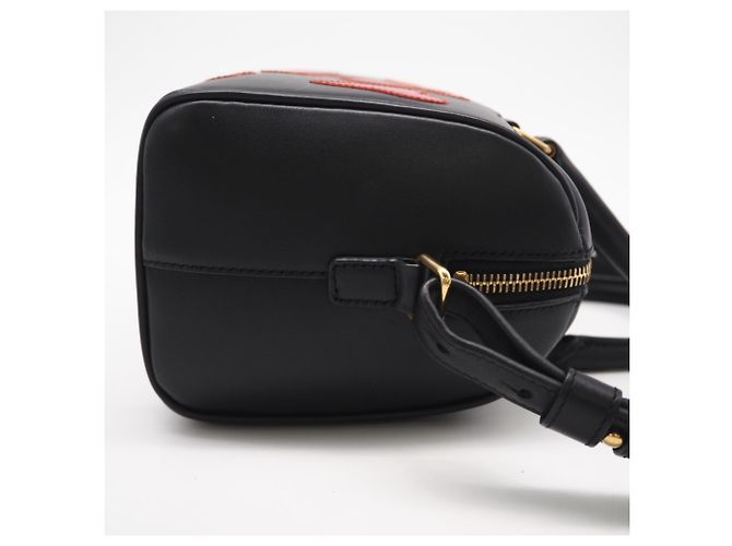 Borsa a mano Baby Duffle Saint Laurent Nero Rosso - vista 4