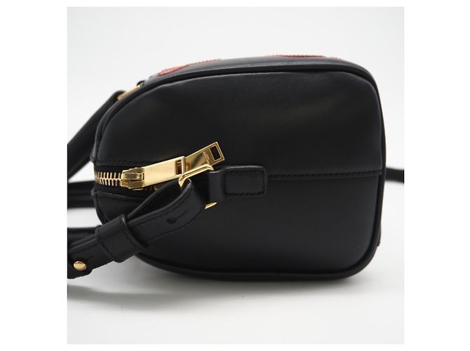 Borsa a mano Baby Duffle Saint Laurent Nero Rosso - vista 5