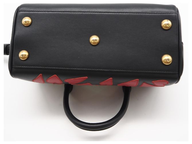 Borsa a mano Baby Duffle Saint Laurent Nero Rosso - vista 7