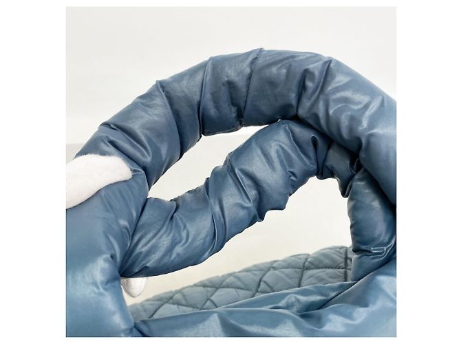 Chanel Coco Cocoon Nylon Tote Bag Blau - Ansicht 10