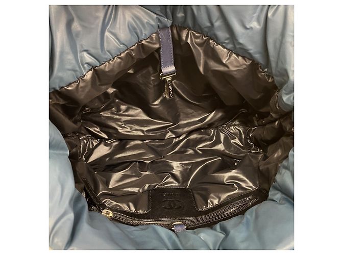 Chanel Coco Cocoon Nylon Tote Bag Blau - Ansicht 4