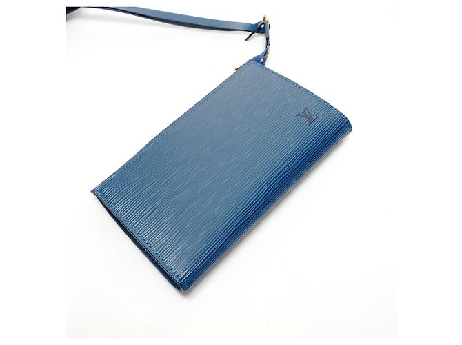 Borsa a spalla Saint-Jacques Epi 1995 di Louis Vuitton Blu - vista 12