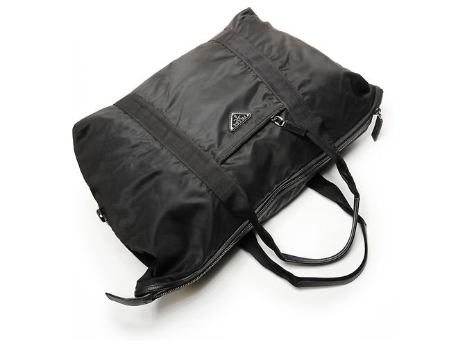 Reisebag aus Nylon mit Prada-Dreieckslogo Schwarz - Ansicht 9