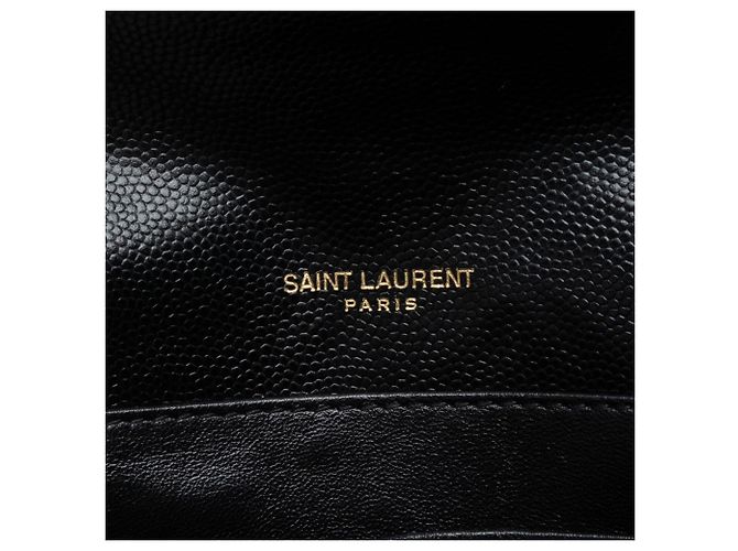 Portafoglio a catena Monogram Cassandra Grain De Poudre Nero Saint Laurent - vista 5