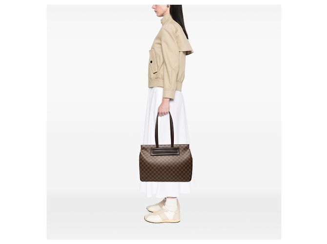 Louis Vuitton Borsa Parioli GM Damier Ebano Marrone - vista 9