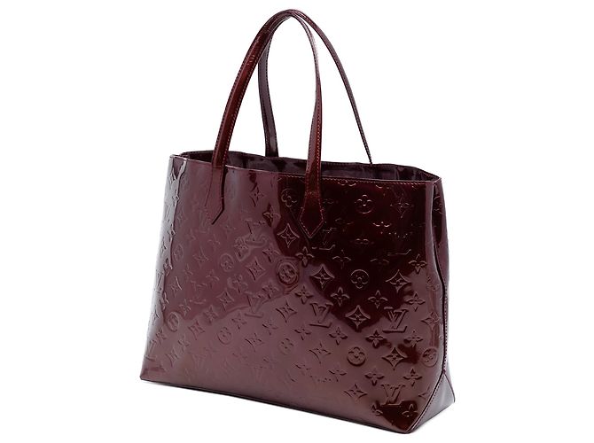 Louis Vuitton Monogram Vernis Wilshire MM Rosso Bordò - vista 2