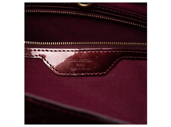 Louis Vuitton Monogram Vernis Wilshire MM Rosso Bordò - vista 5