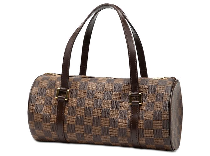 Louis Vuitton Papillon 26 Damier Ébène Marrone - vista 2