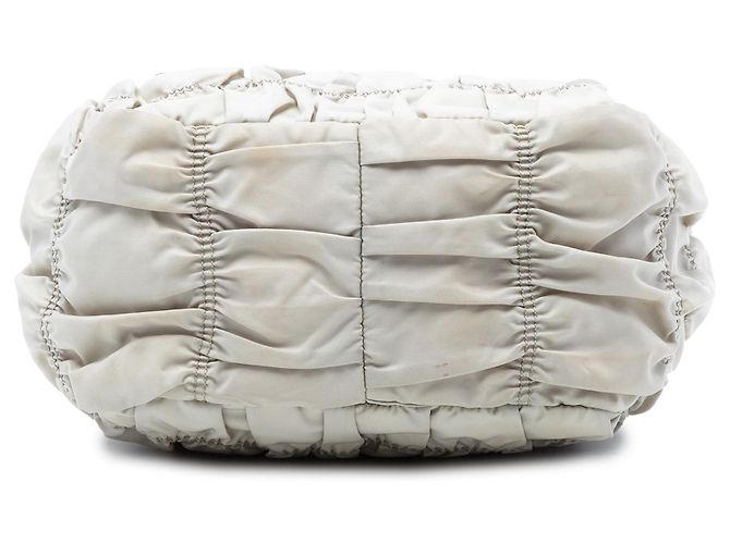 Borsa Prada in tessuto gaufre grigio Marrone - vista 3
