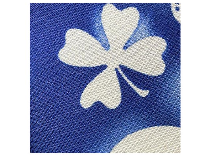 Chanel Banda de Seda con Estampado de Charms CC Azul - vista 5