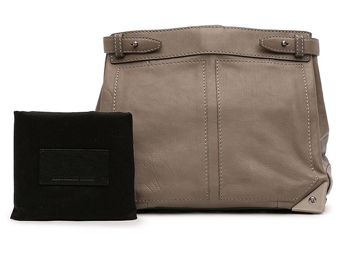 Clutch Adele em couro marrom dobrável Alexander Wang - vista 11