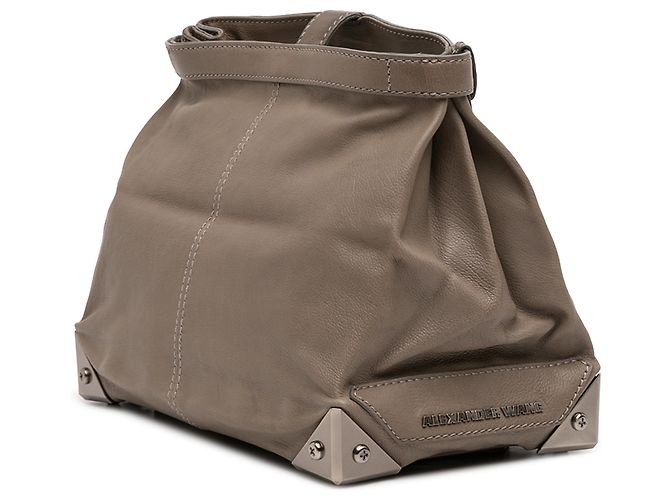 Clutch Adele em couro marrom dobrável Alexander Wang - vista 2