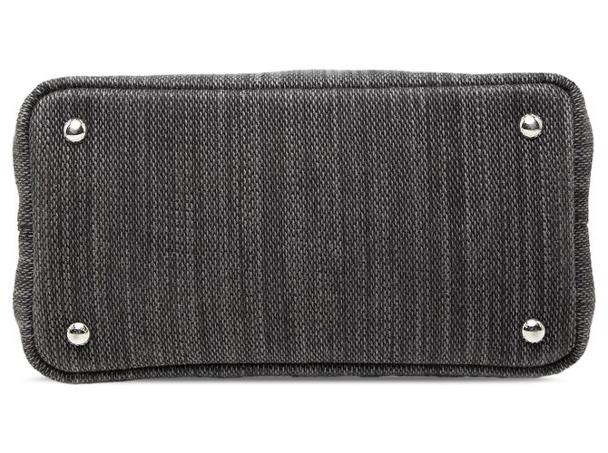 Borsa piccola in tela Canapa grigia di Prada Marrone - vista 3