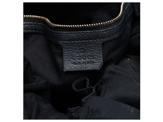 Gucci große schwarze Leder-Tote mit Pferdebit Sienna - Ansicht 5