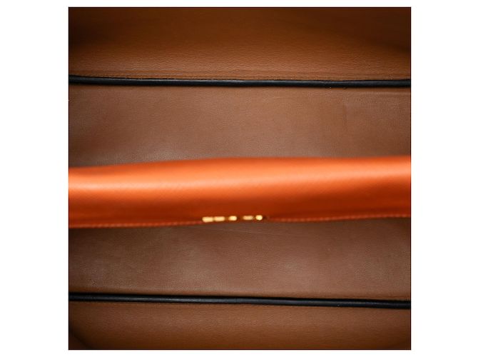 Borsa Prada Orange Medium Saffiano Cuir a doppio manico Arancione - vista 4