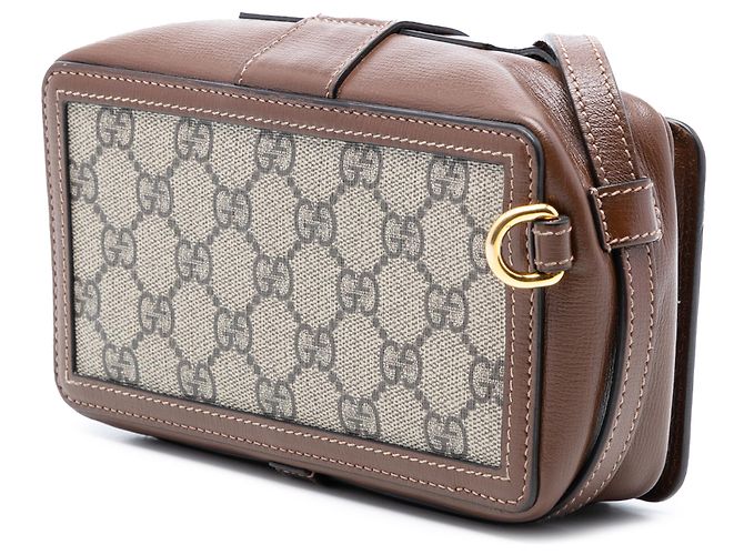 Gucci Mini GG Supreme Beige Clasp Crossbody - vista 2