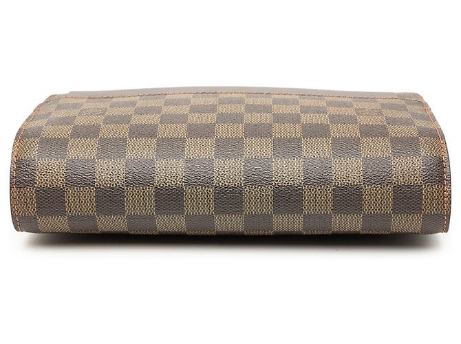 Pochette Saint Louis Damier Ebene Marrone Louis Vuitton - vista 3