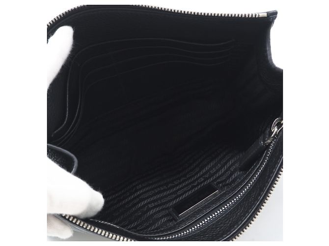 Prada Vitello City Clutch Tasche - Ansicht 10